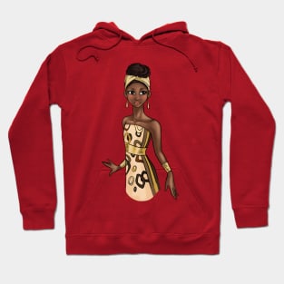 Black is Beautiful - Zambia Melanin Girl in traditional outfit Hoodie